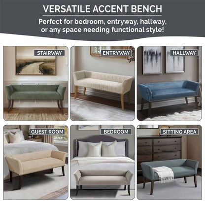 Welburn - Upholstered Bench - The Sleep Loft - Online Mattress Showroom NYC