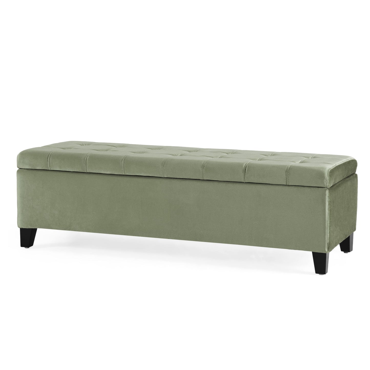 Wendover - Elegant Tufted Storage Bench With Lift-Up Top And Birch Wood Legs - The Sleep Loft - Online Mattress Showroom NYC