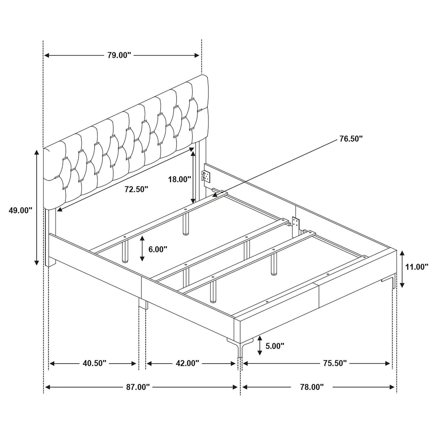 Lexie - Tufted Panel Bed - The Sleep Loft - Online Mattress Showroom NYC