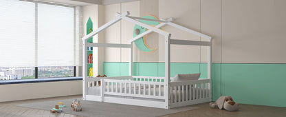 Bed House Bed Frame With Fence - The Sleep Loft - Online Mattress Showroom NYC