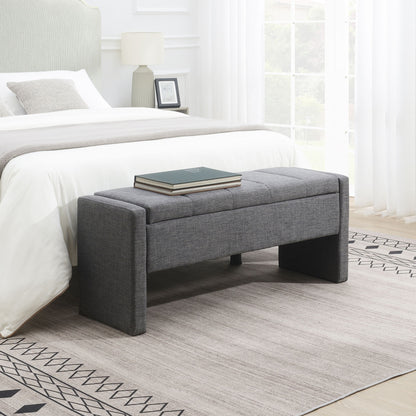 Modern Upholstered Large Bed End Bench With Storage - The Sleep Loft - Online Mattress Showroom NYC