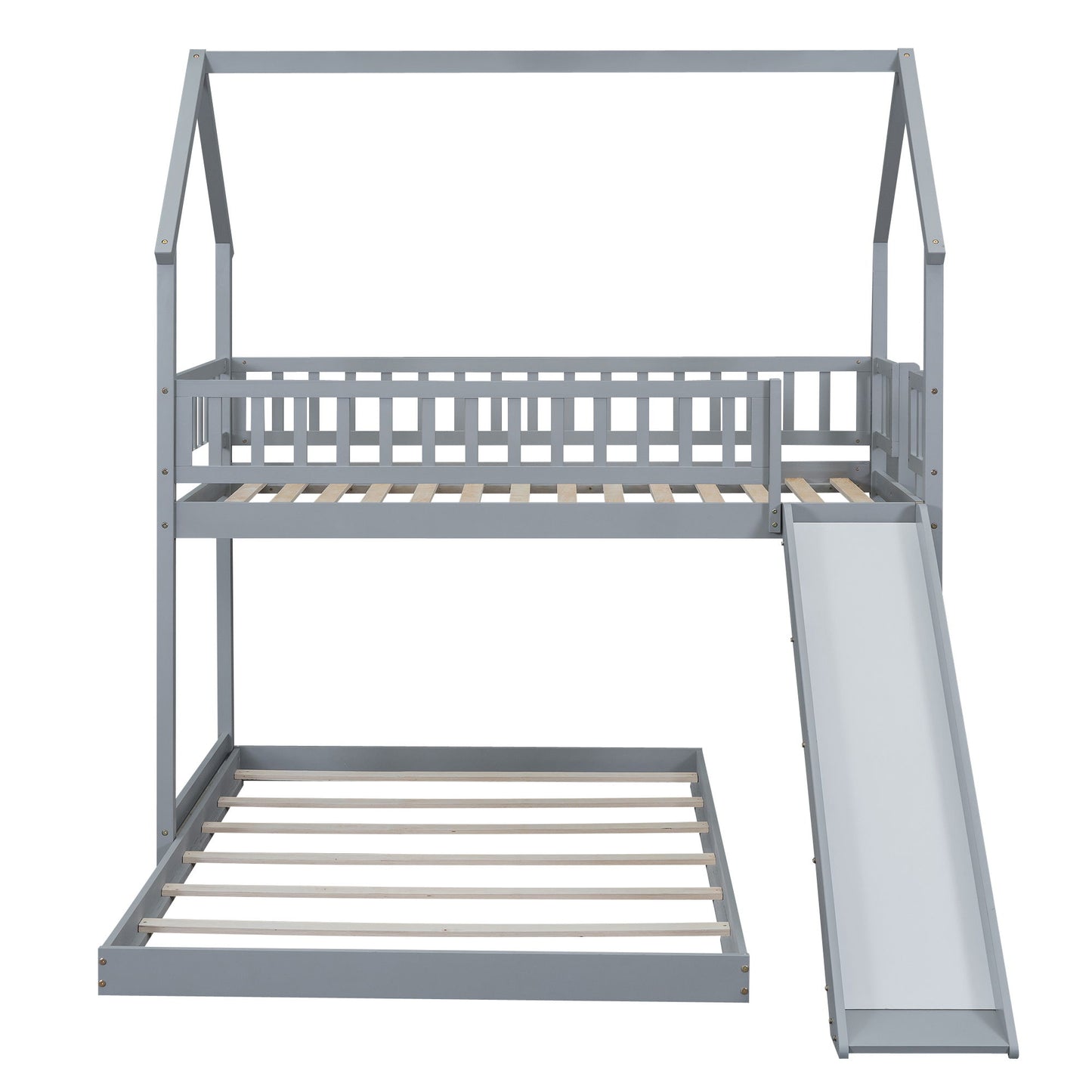 House Bunk Bed With Slide And Built In Ladder - The Sleep Loft - Online Mattress Showroom NYC