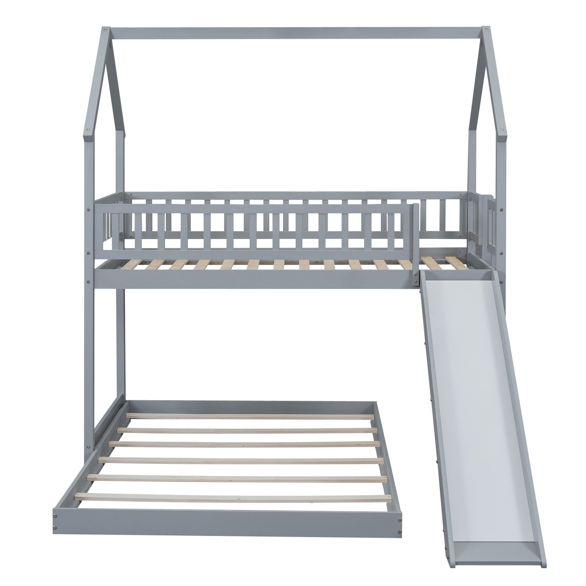 House Bunk Bed With Slide And Built In Ladder - The Sleep Loft - Online Mattress Showroom NYC