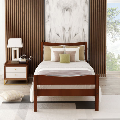 Twin Size Platform Bed With Headboard And Wooden Slat Support - The Sleep Loft - Online Mattress Showroom NYC