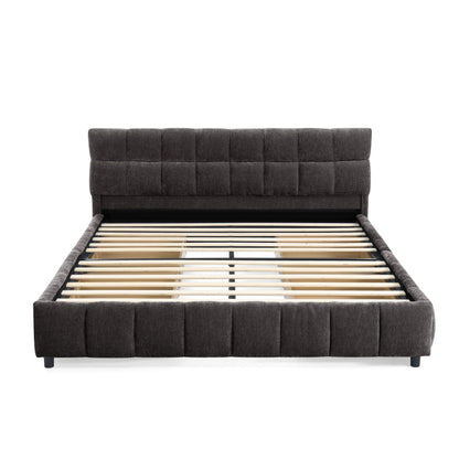 Modern Platform Bed Frame With Thick Fabric - The Sleep Loft - Online Mattress Showroom NYC