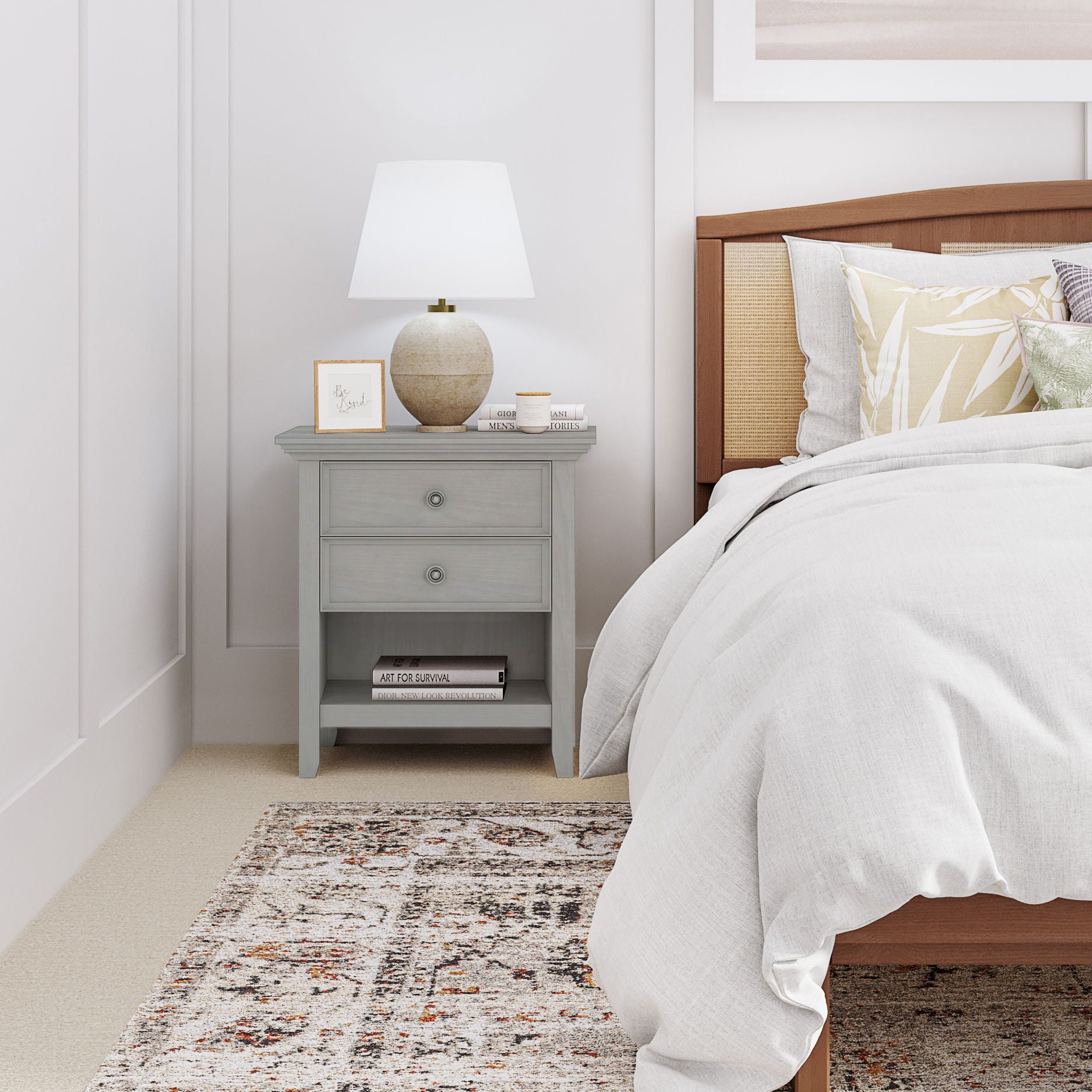 Amherst - Bedside Table, Handcrafted - The Sleep Loft - Online Mattress Showroom NYC