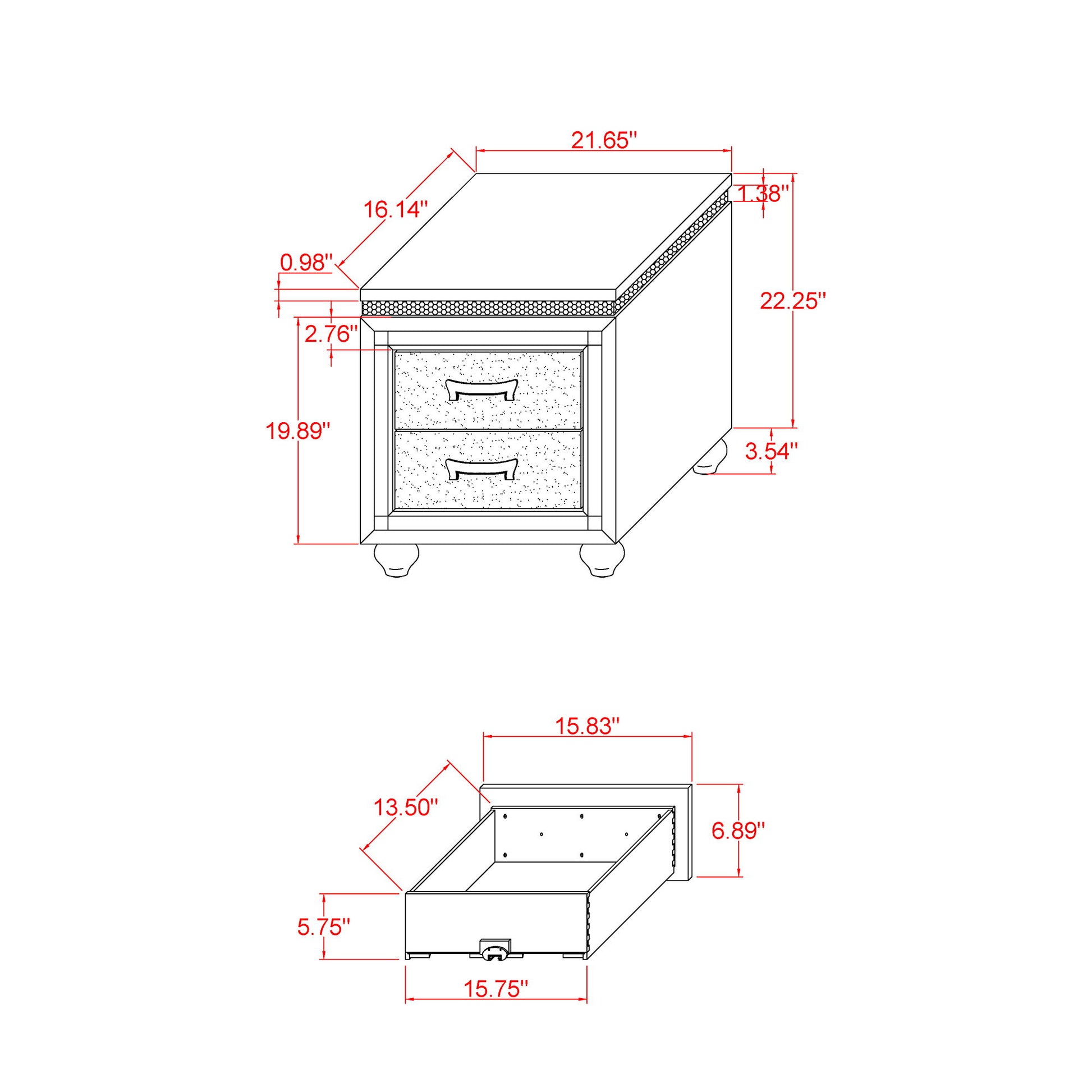 Maloise - Nightstand - White - The Sleep Loft - Online Mattress Showroom NYC