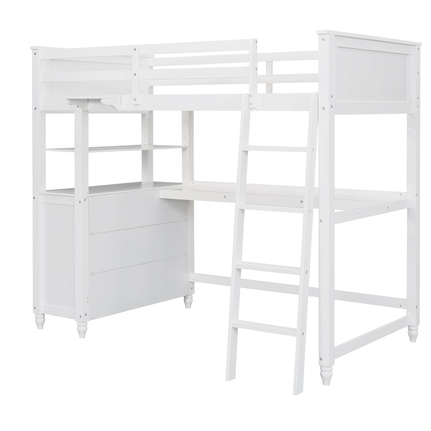 Loft Bed With Drawers With Desk And Shelves - The Sleep Loft - Online Mattress Showroom NYC