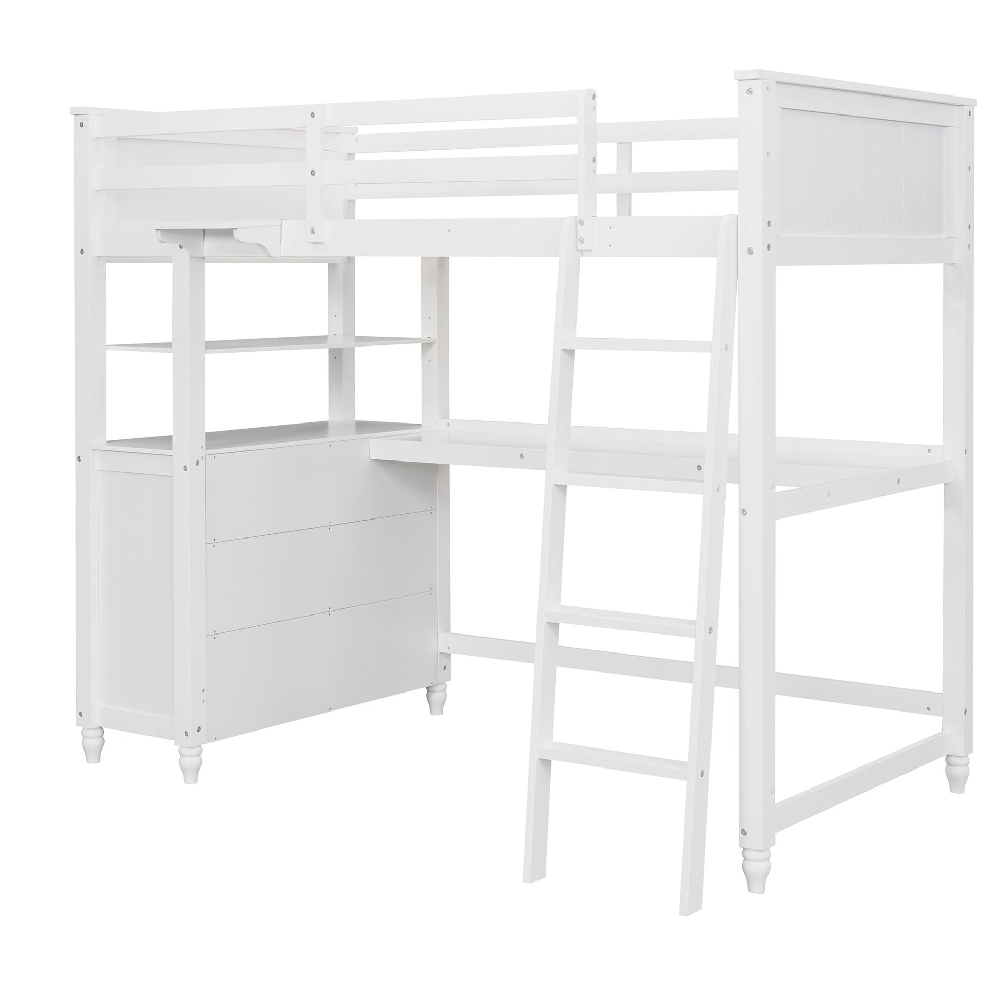 Loft Bed With Drawers With Desk And Shelves - The Sleep Loft - Online Mattress Showroom NYC