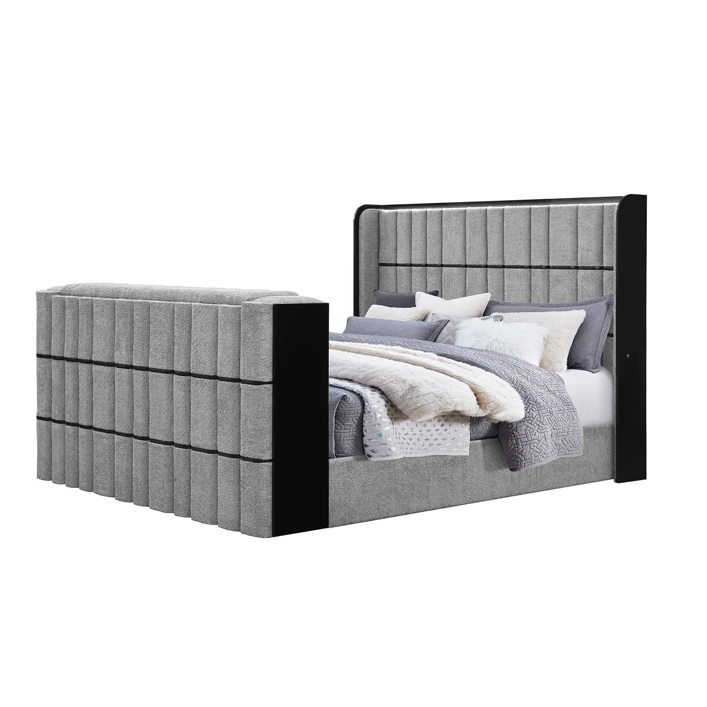 Isaiah - Bed With TV Lift-LED Speakers And Fireplace - The Sleep Loft - Online Mattress Showroom NYC