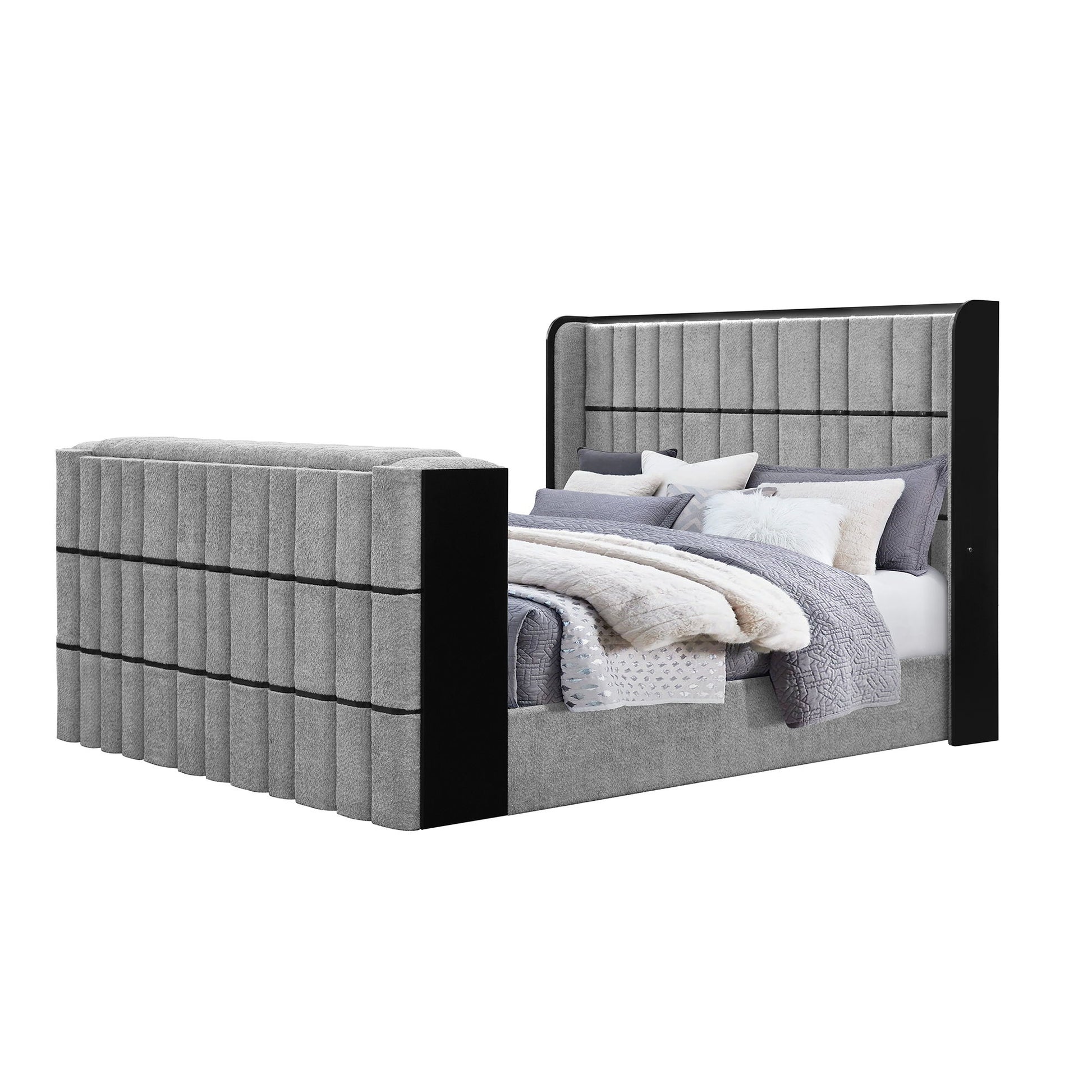 Isaiah - Bed With TV Lift-LED Speakers And Fireplace - The Sleep Loft - Online Mattress Showroom NYC