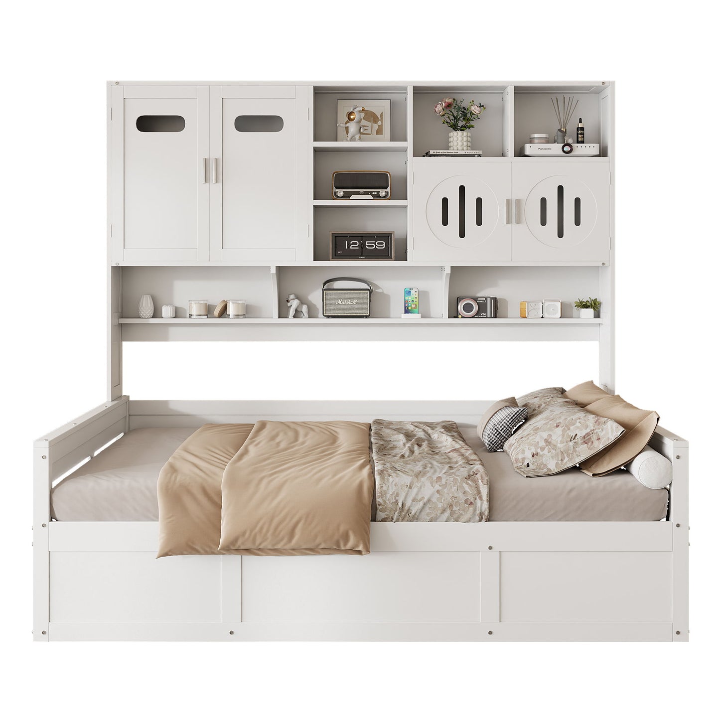 Daybed With All-In-One Cabinet And Shelf - The Sleep Loft - Online Mattress Showroom NYC