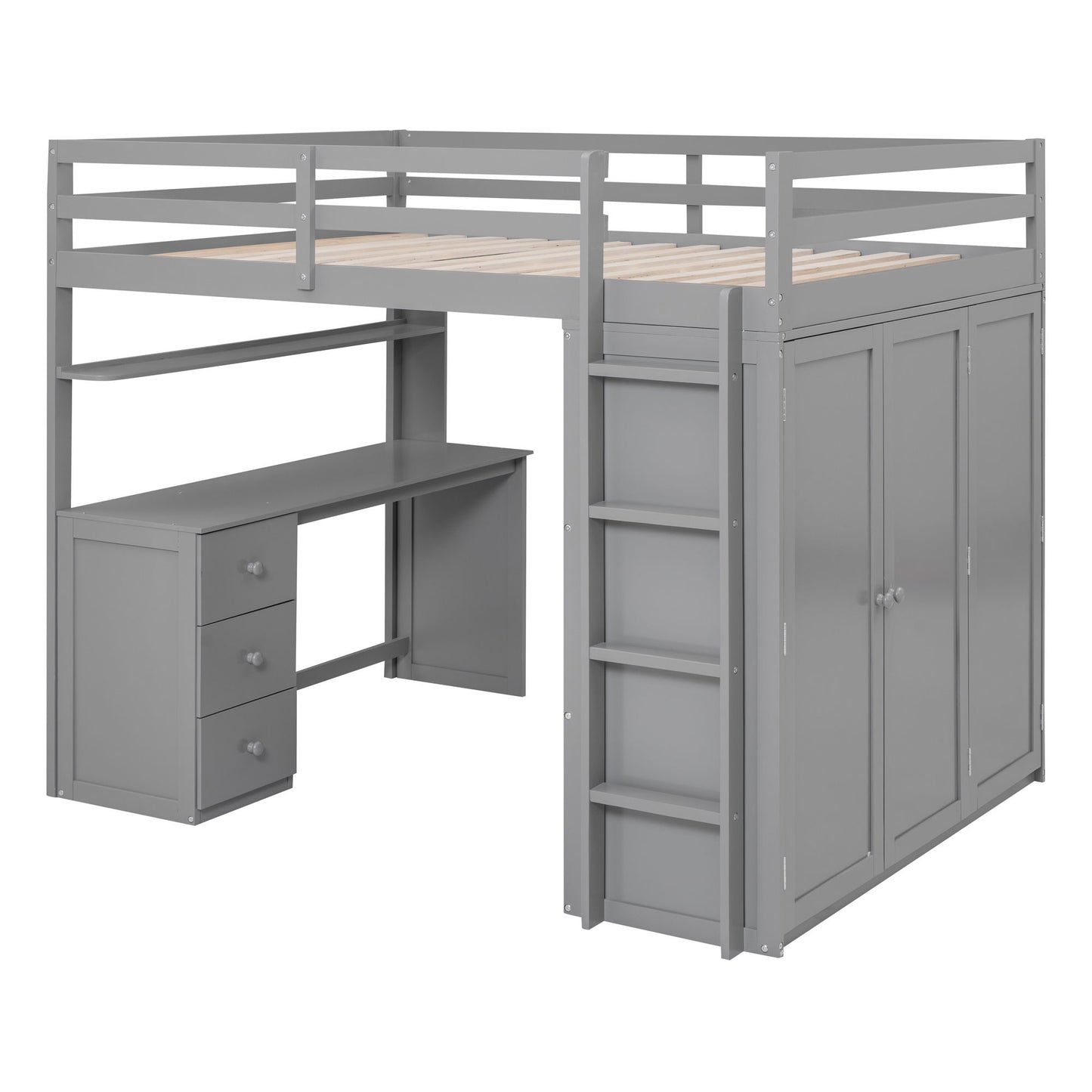 Loft Bed With Drawers, Desk, And Wardrobe - The Sleep Loft - Online Mattress Showroom NYC