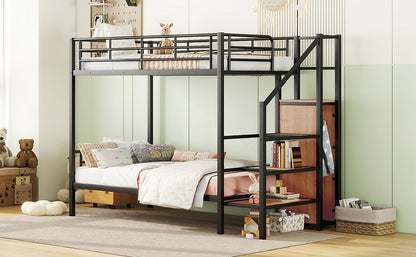 Bunk Bed With Lateral Storage Ladder And Wardrobe - The Sleep Loft - Online Mattress Showroom NYC