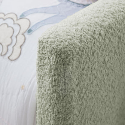 Cute Rabbit Ear Upholstered Platform Bed Frame With Safety Rail - The Sleep Loft - Online Mattress Showroom NYC