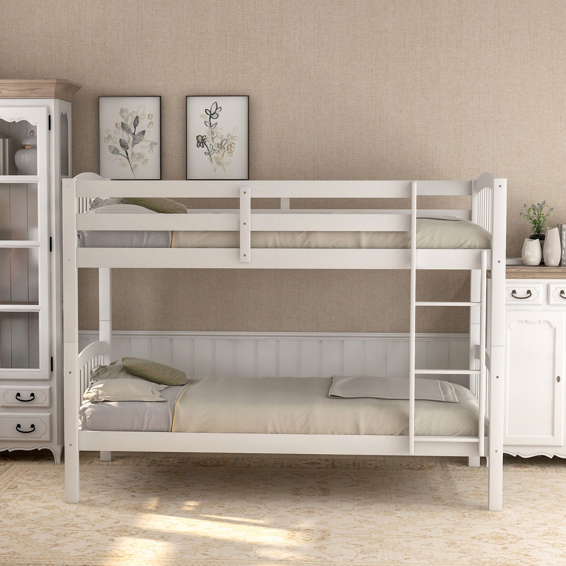 Solid Construction Bunk Bed With Ladder - The Sleep Loft - Online Mattress Showroom NYC