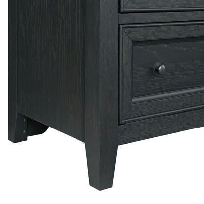 3 Drawer Nightstand With USB Charging Port