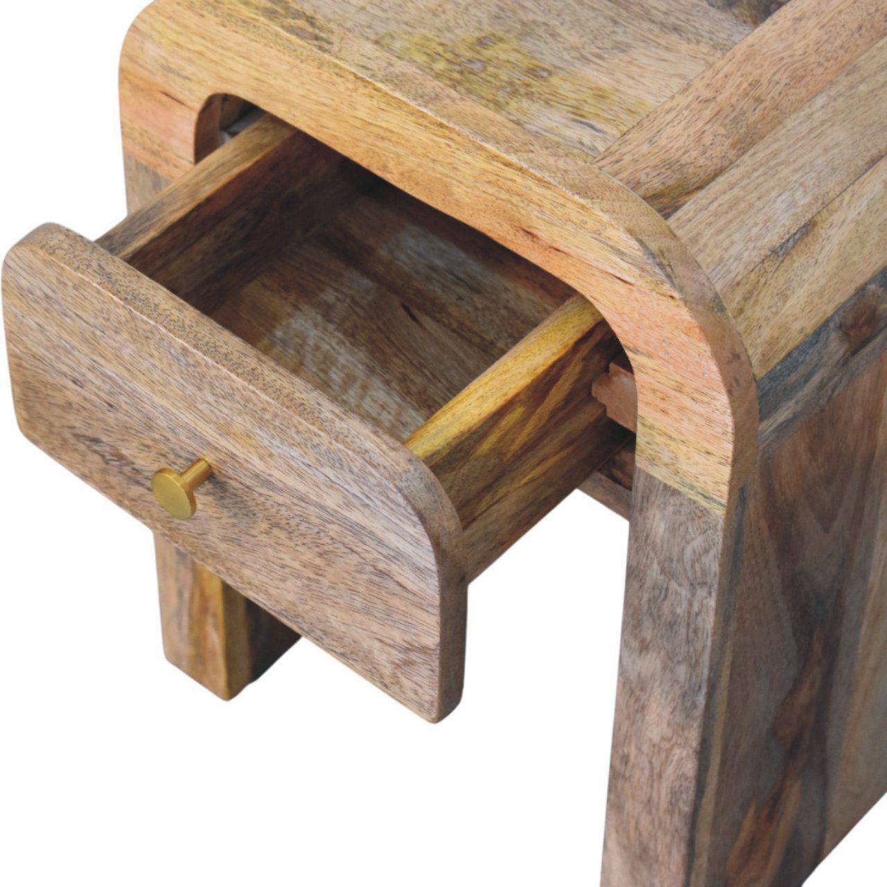 Mini Darcy - Nightstand With Curved Edges - The Sleep Loft - Online Mattress Showroom NYC