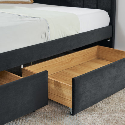 Upholstered Tufted Daybed Frame With Storage Drawers - The Sleep Loft - Online Mattress Showroom NYC
