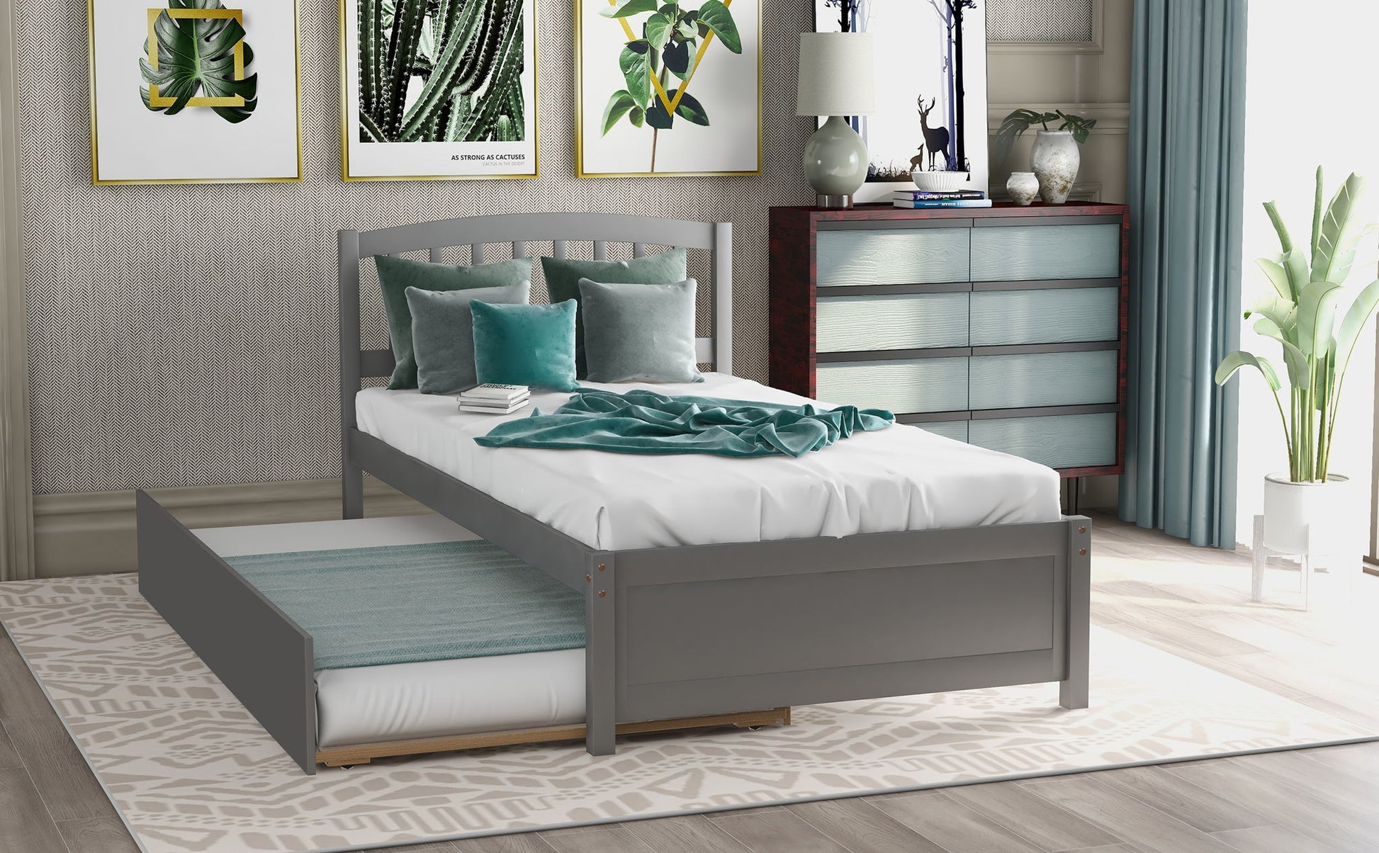 Platform Bed Wood Bed Frame With Trundle - The Sleep Loft - Online Mattress Showroom NYC
