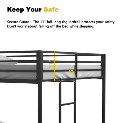 Adam - Full Over Full Bunk Bed - Black - The Sleep Loft - Online Mattress Showroom NYC