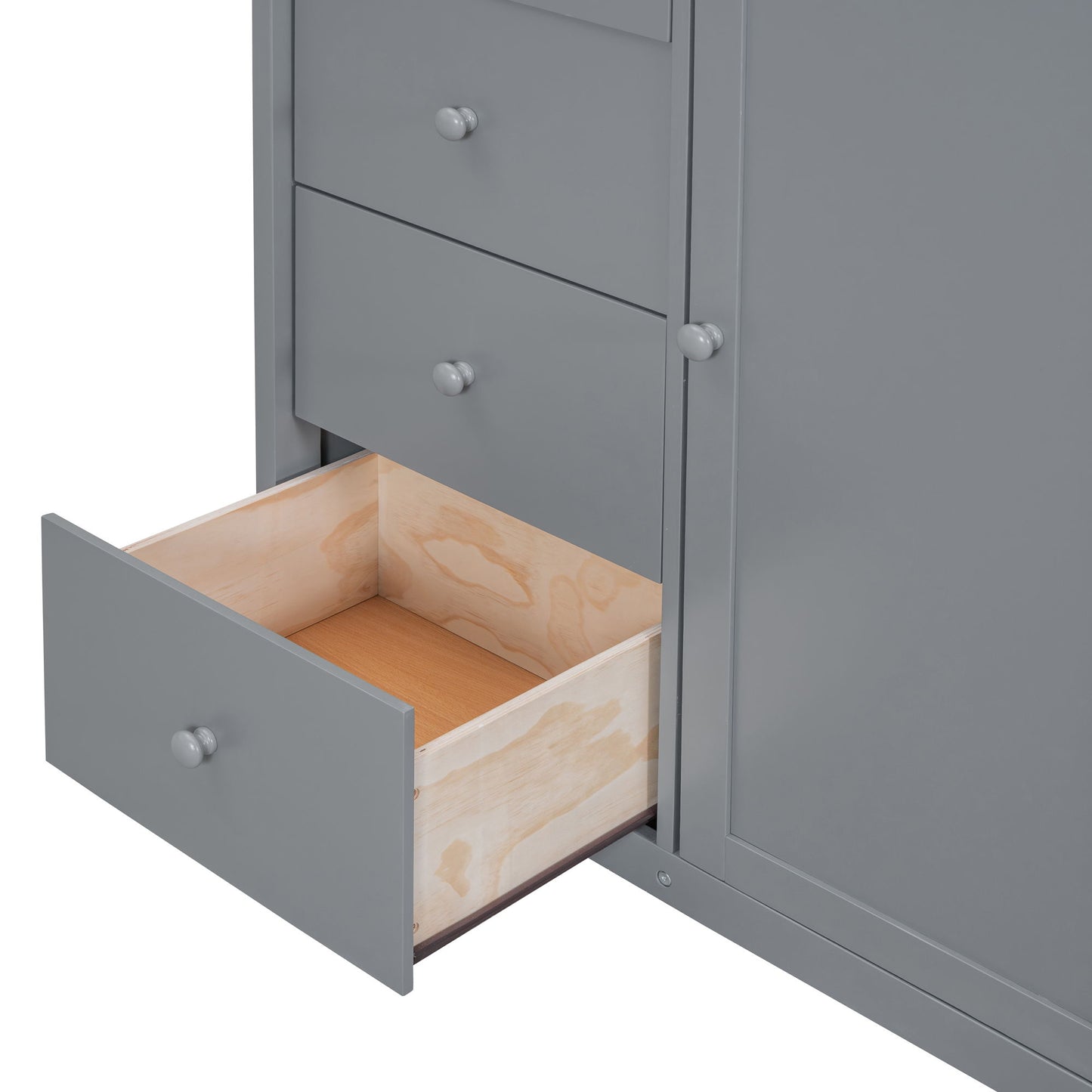 Loft Bed With Built In Wardrobes, Cabinets And Drawers - The Sleep Loft - Online Mattress Showroom NYC