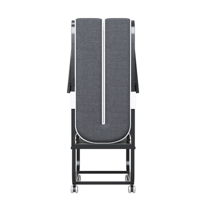Twin Extra Long Folding Bed For Tall People, Heavy-Duty Rollaway Guest With Memory Foam Mattress - Black - The Sleep Loft - Online Mattress Showroom NYC