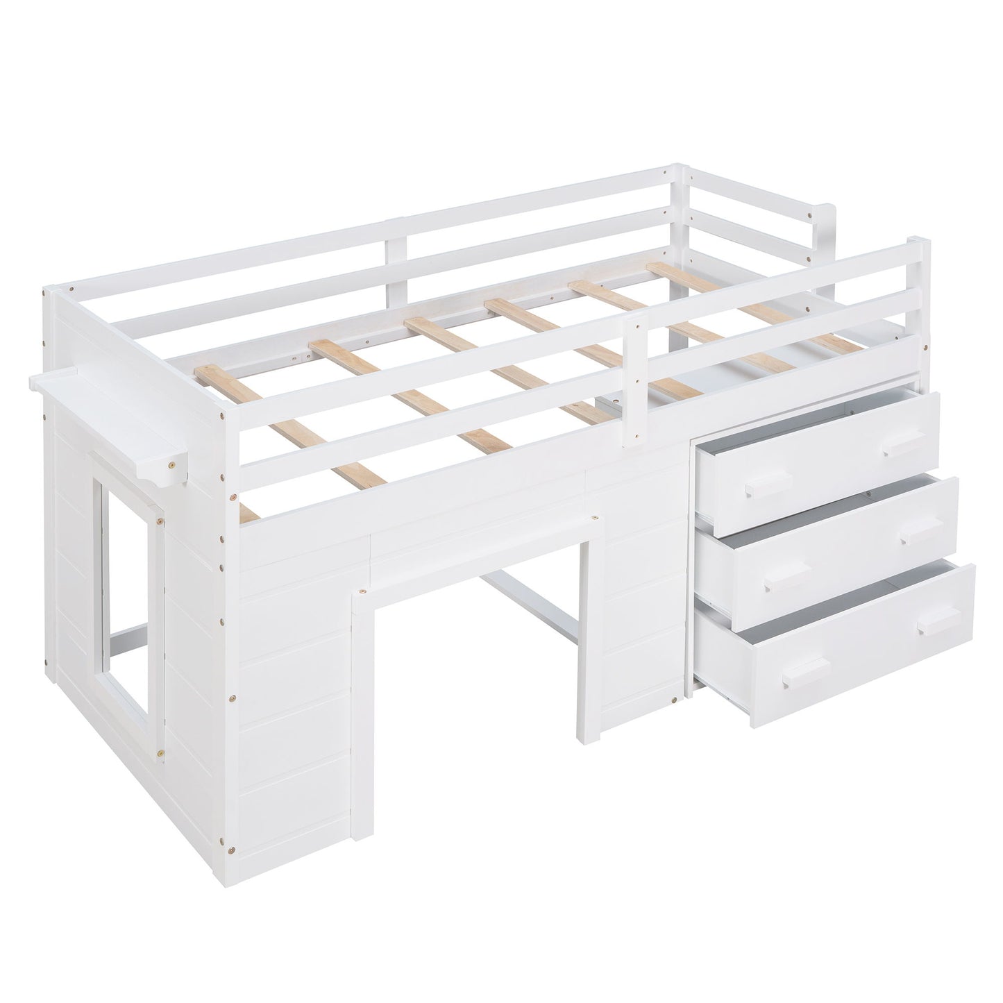Loft Bed With Cabinet And Shelf - The Sleep Loft - Online Mattress Showroom NYC
