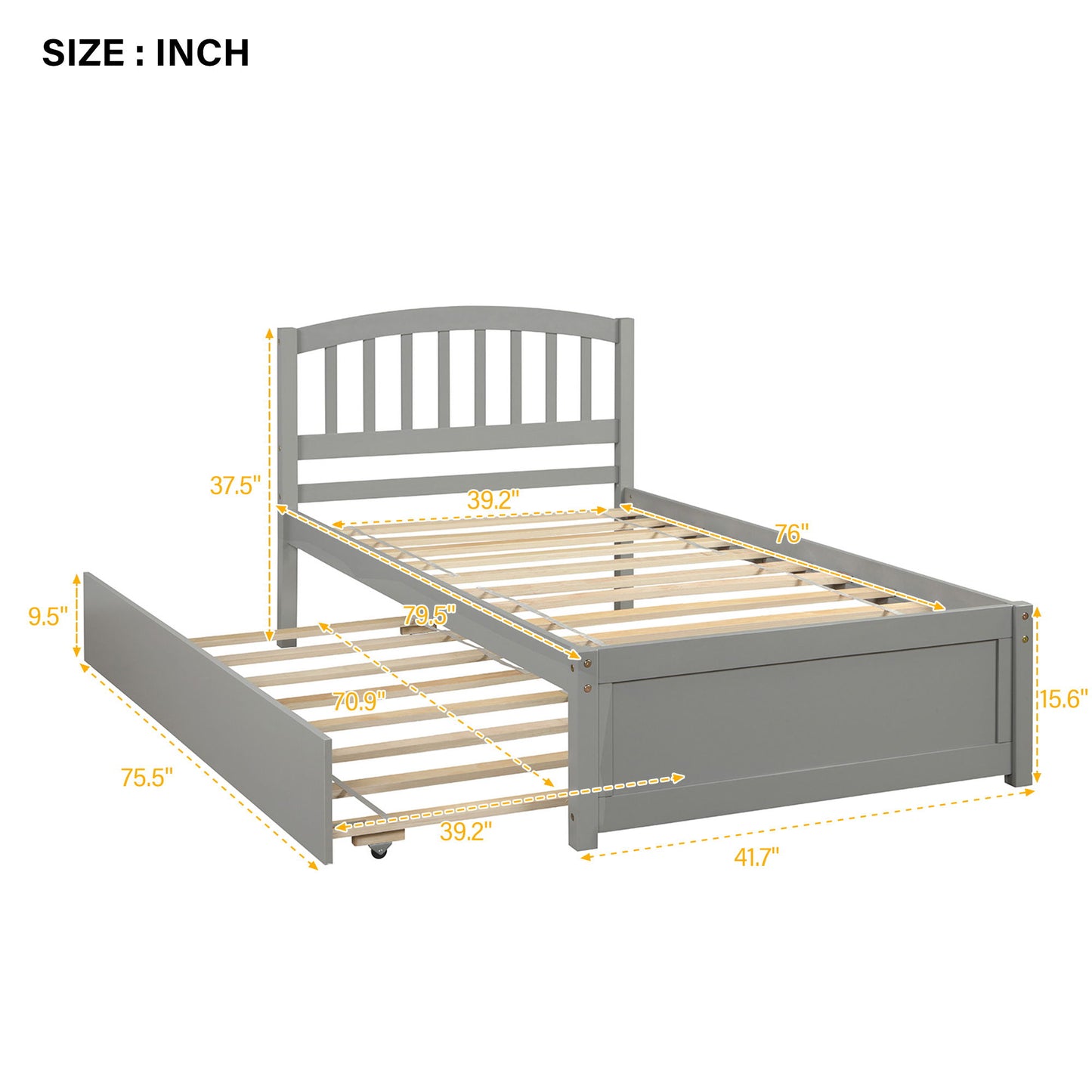 Platform Bed Wood Bed Frame With Trundle - The Sleep Loft - Online Mattress Showroom NYC