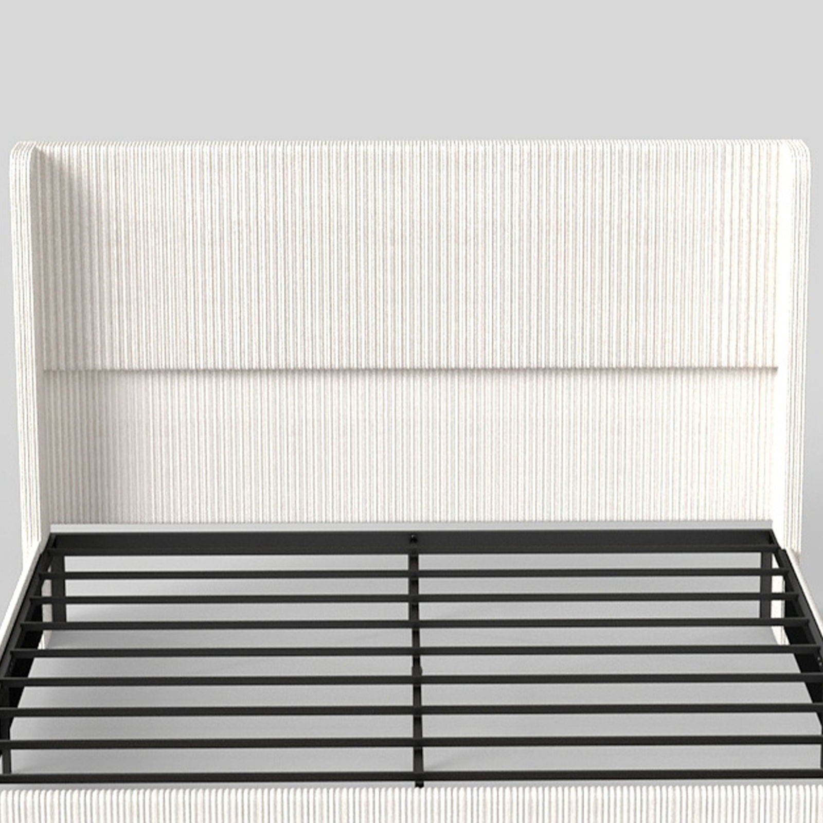 Upholstered Bed Frame With Luxury Wingback Headboard - The Sleep Loft - Online Mattress Showroom NYC