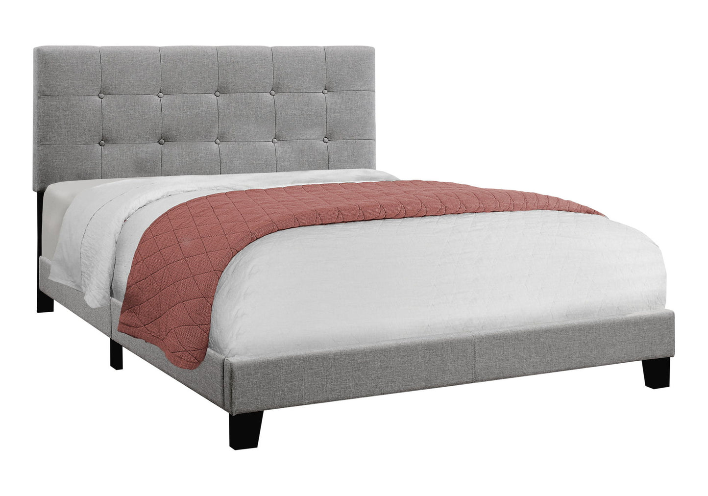 Bed, Upholstered, Frame Only, Transitional - The Sleep Loft - Online Mattress Showroom NYC