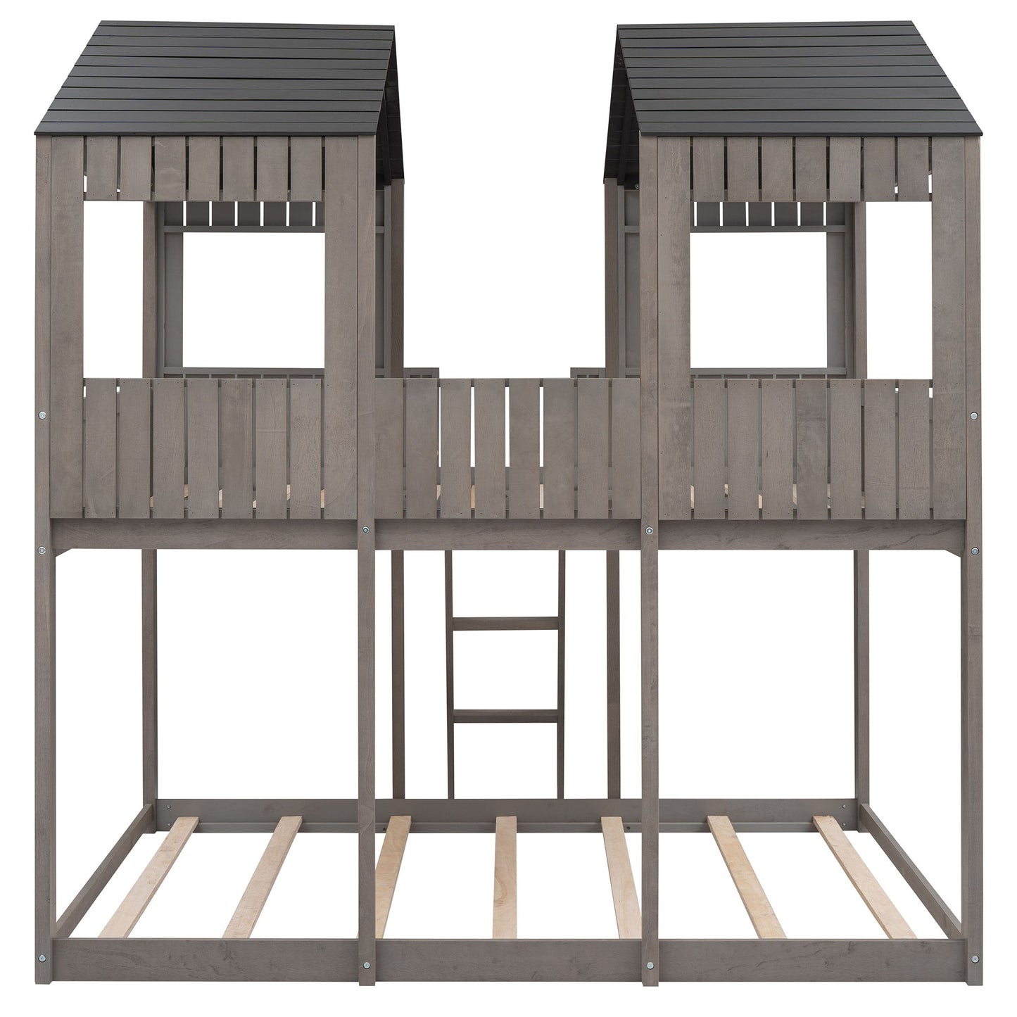 Bunk Bed With Roof, Window, Guardrail, Ladder - The Sleep Loft - Online Mattress Showroom NYC