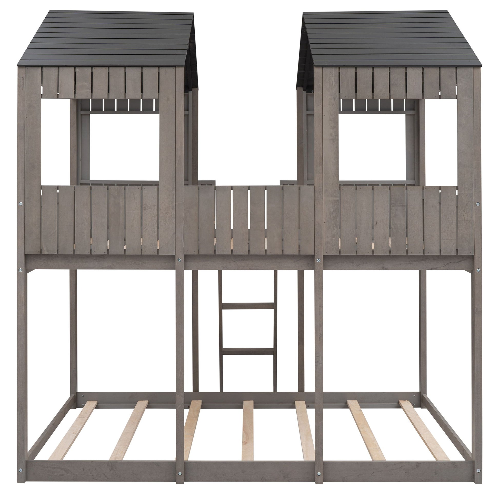 Bunk Bed With Roof, Window, Guardrail, Ladder - The Sleep Loft - Online Mattress Showroom NYC