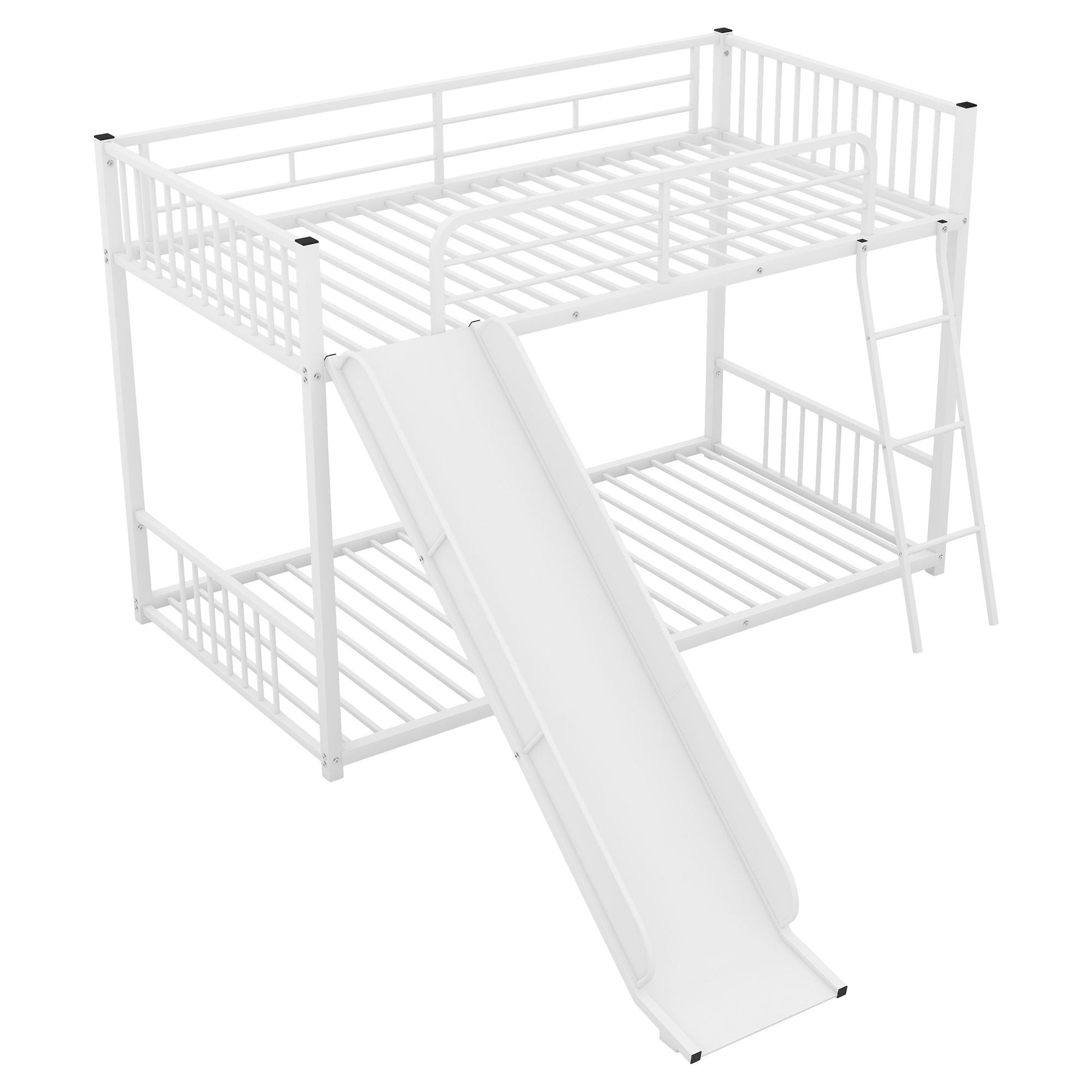 Metal Bunk Bed With Slide, Durable Steel Frame - The Sleep Loft - Online Mattress Showroom NYC