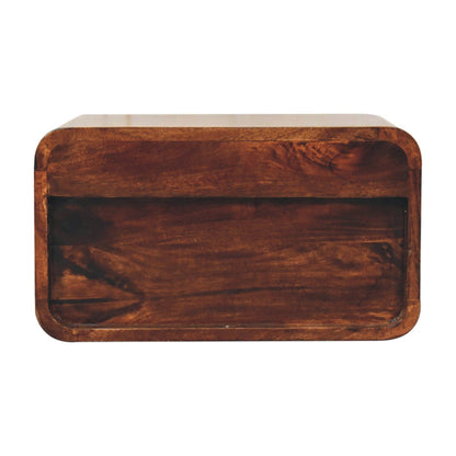 Curved Wall Mounted Bedside Nightstand - The Sleep Loft - Online Mattress Showroom NYC