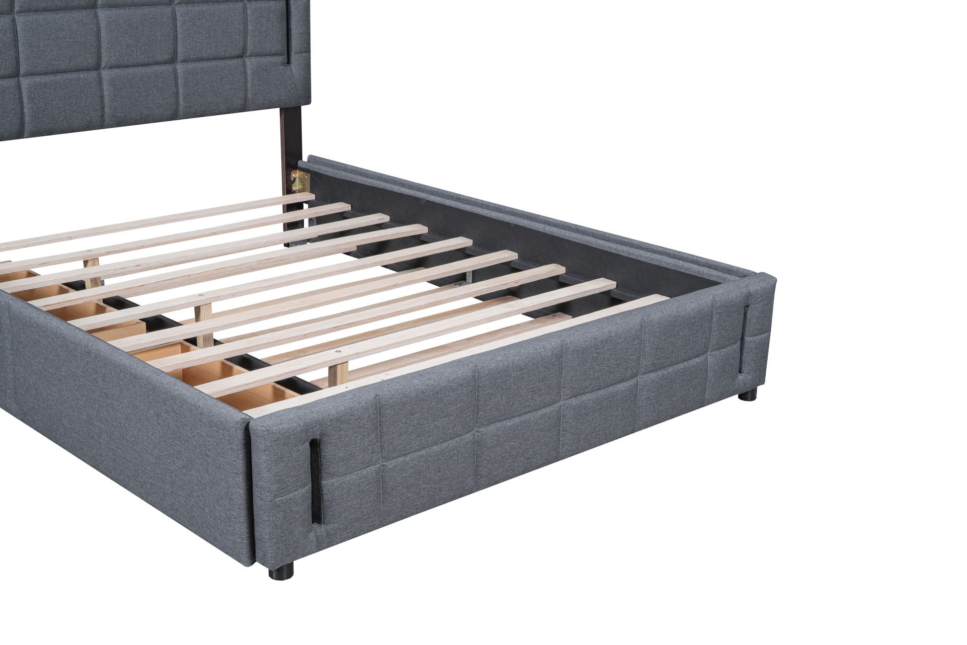 Upholstered Platform Bed With Trundle & Drawers - The Sleep Loft - Online Mattress Showroom NYC