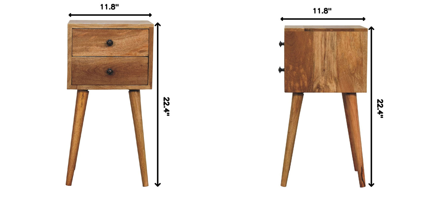 Mini 2 Drawer Nightstand - The Sleep Loft - Online Mattress Showroom NYC