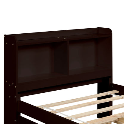 Twin Bed With Trundle, Bookcase - The Sleep Loft - Online Mattress Showroom NYC