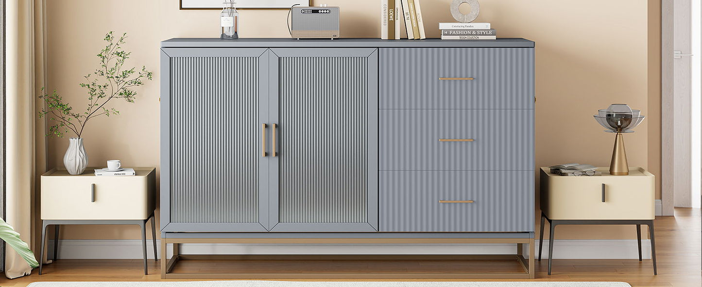 Murphy Bed With Frosted Glass Doors Design, Fake Drawers, Metal Legs - The Sleep Loft - Online Mattress Showroom NYC