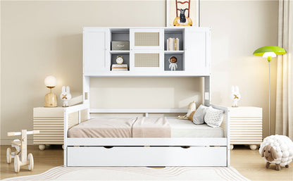 Daybed And All In One Cabinet And Shelf - The Sleep Loft - Online Mattress Showroom NYC