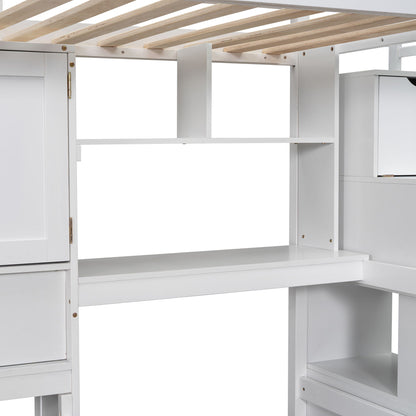Loft Bed With Built In Desk And Staircase - The Sleep Loft - Online Mattress Showroom NYC