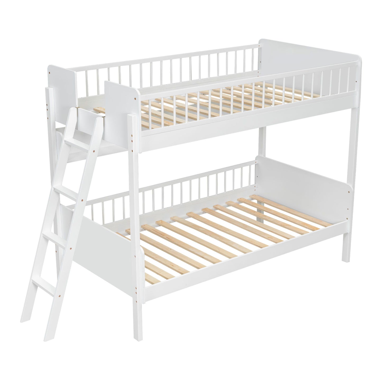 Bunk Bed With 3 Storage Shelves, Adjustable Ladder Left Or Right - The Sleep Loft - Online Mattress Showroom NYC
