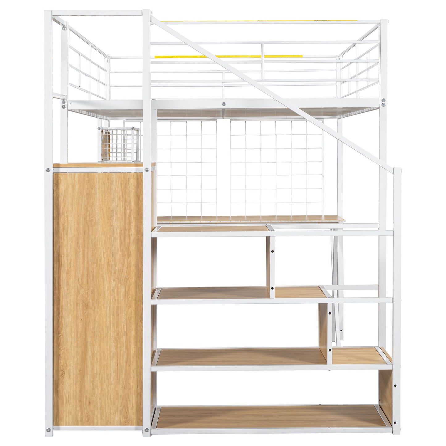 Loft Bed With Built In Work Station, Wardrobe, Storage Staircase And LED - The Sleep Loft - Online Mattress Showroom NYC