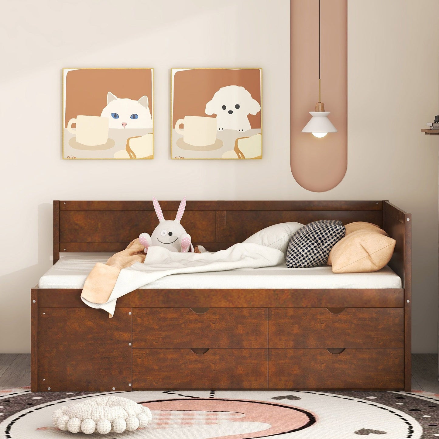 Daybed With Drawers And Shelves - The Sleep Loft - Online Mattress Showroom NYC