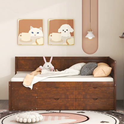 Daybed With Drawers And Shelves - The Sleep Loft - Online Mattress Showroom NYC