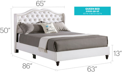 Upholstered Velvet Bed Transitional - The Sleep Loft - Online Mattress Showroom NYC