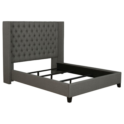 Lendra - Upholstered Wingback Bed With Tufted Headboard - The Sleep Loft - Online Mattress Showroom NYC