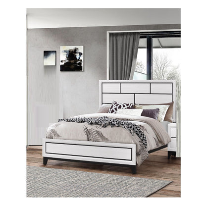 Contemporary Low Profile Bed With Geometric Headboard - The Sleep Loft - Online Mattress Showroom NYC