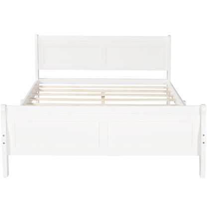 Platform Bed Frame Mattress Foundation Sleigh Bed With Headboard / Footboard / Wood Slat Suppor - The Sleep Loft - Online Mattress Showroom NYC