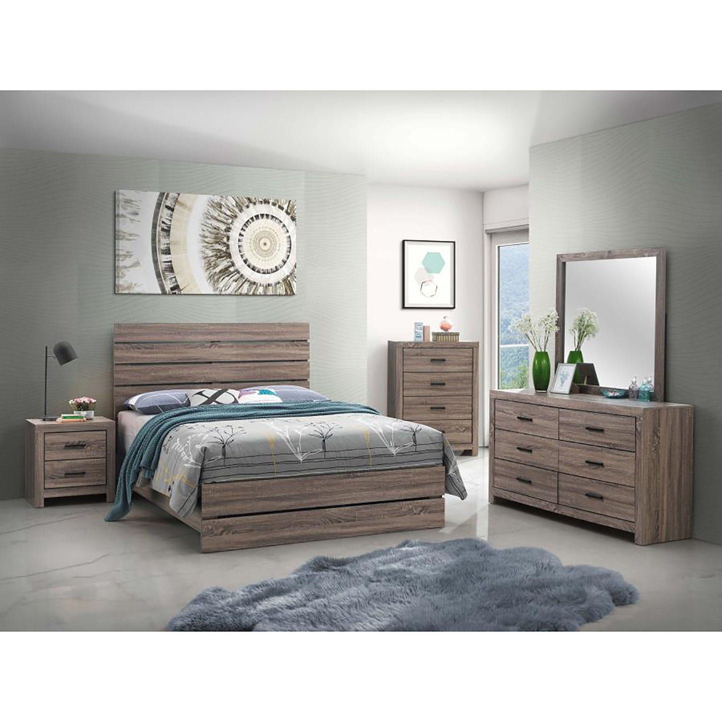 Slatted Headboard Panel Bed - The Sleep Loft - Online Mattress Showroom NYC